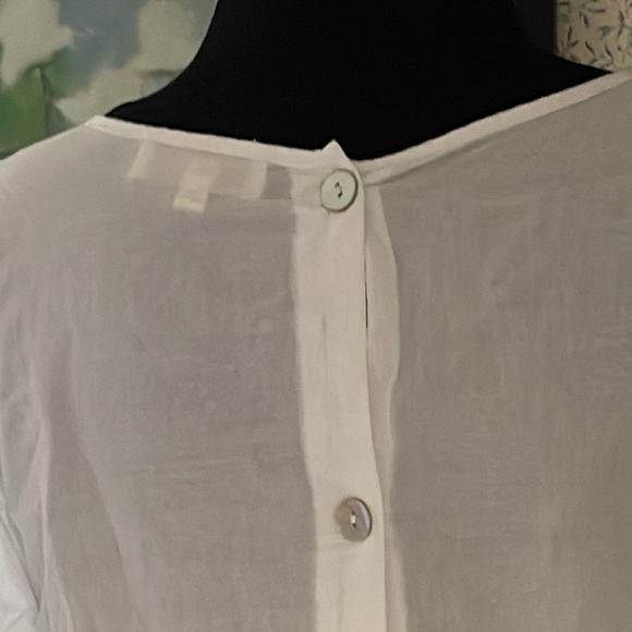 Ladies, sheer, lightweight, cotton, back button blouse - Picture 8 of 10